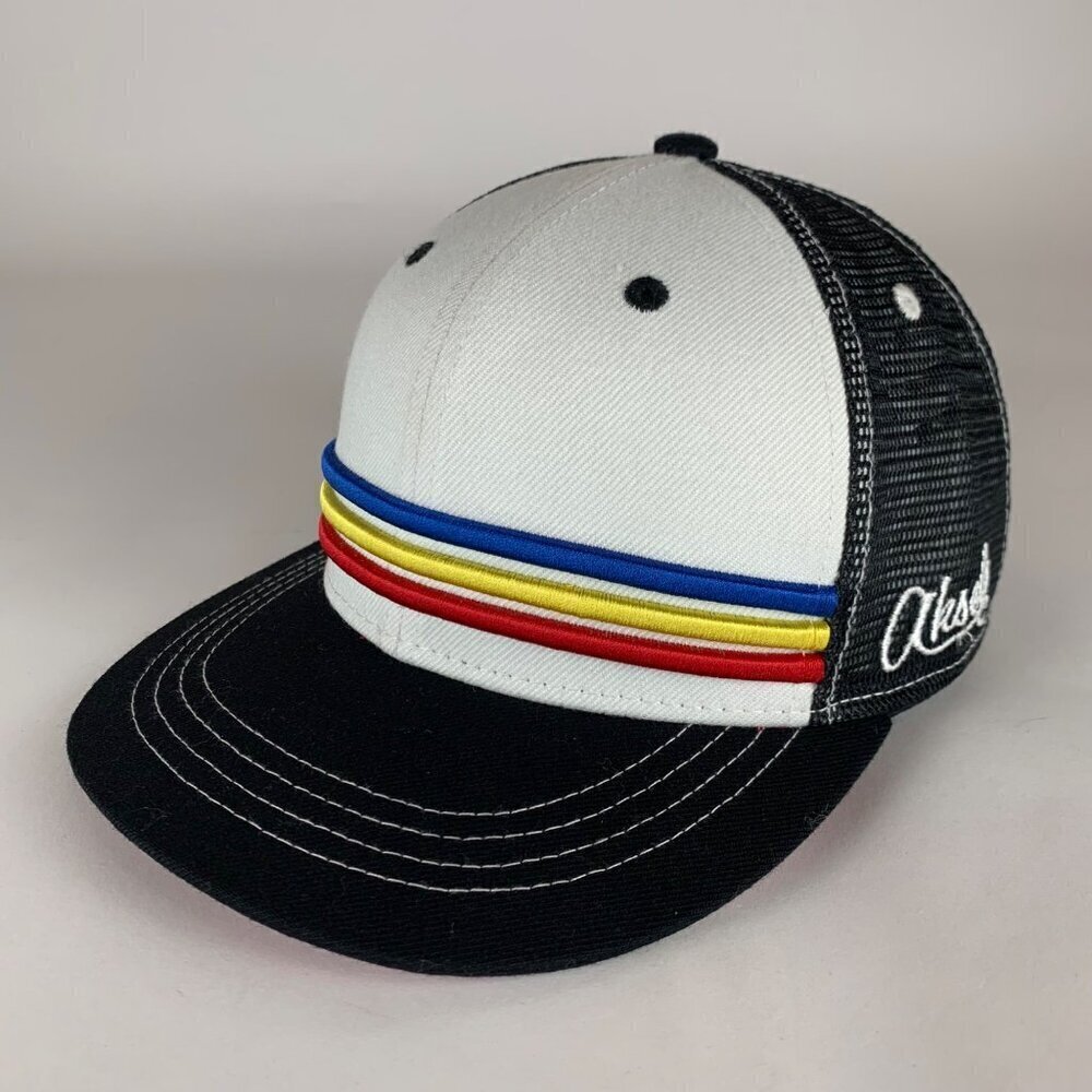 Colorado State Flag Black White Aksels Snapback Trucker Hat - Picture 3 of 6